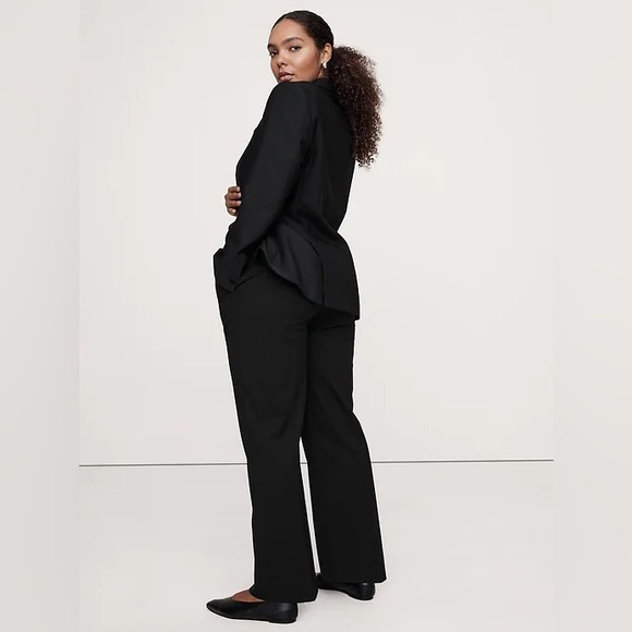 Banana Republic 100% Italian Wool Classic Black Straight Leg Dress Pants-Size 12 - Picture 2 of 14